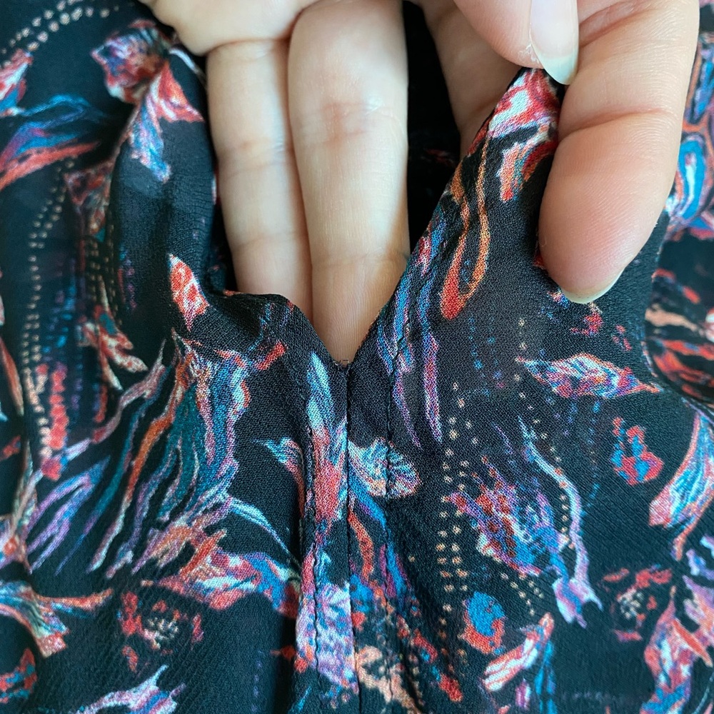 IRO Sheer Floral Print Long Sleeve Lou Top - Picture 10 of 10